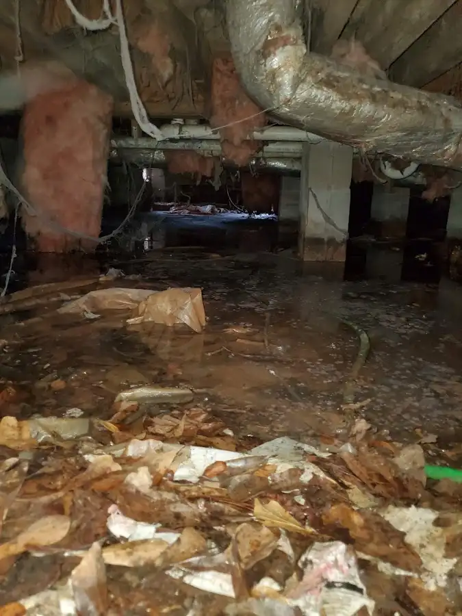 Crawl space flood assessment for Commercial Water Damage Restoration in Adairsville