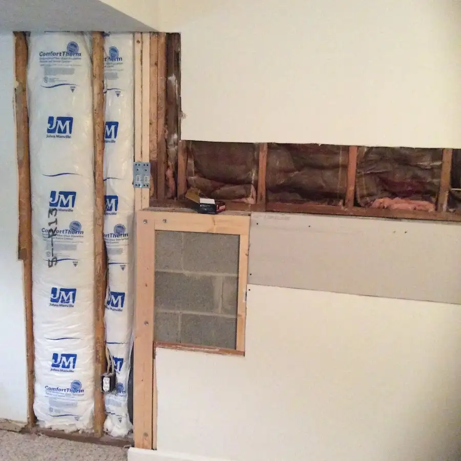 Wall insulation replacement during Basement Flood Cleanup in Adairsville